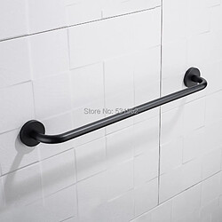 Universal Bâton de serviette unique pour la salle de bains Noir maté Porte-serviettes murales Porte-serviettes en acier inoxydable