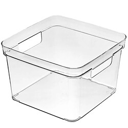 Universal Boîte de rangement en plastique transparent avec poignée, boîte de rangement en plastique pour cuisine/placard, rangement à domicile, réfrigérateur |