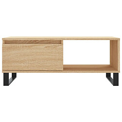 Maison Chic Table basse,Table Console Table d'appoint, Table pour salon Chêne sonoma 90x50x36,5 cm Bois d'ingénierie -MN38414 pas cher