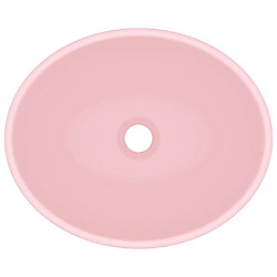 Avis vidaXL Lavabo ovale de luxe Rose mat 40x33 cm Céramique