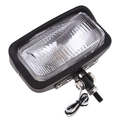 Avis phare 12v universel moto assemblage rectangle lampe frontale 55w noir