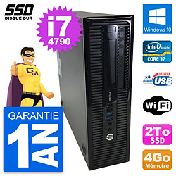 PC HP ProDesk 400 G1 SFF Intel Core i7-4790 RAM 4Go SSD 2To Windows 10 Wifi - Occasion