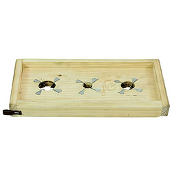 Visiodirect Table à découper pour olives en bois avec 3 lames en acier coloris Naturel - Longueur 33 x Largeur 17 cm