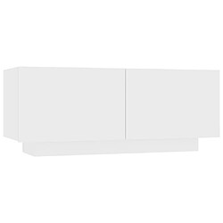 vidaXL Meuble TV Blanc 100x35x40 cm Aggloméré