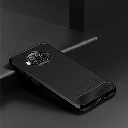 Mofi Coque en TPU fibre de carbone brossée souple noir pour Xiaomi Mi 10T Lite 5G