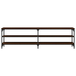 Acheter vidaXL Meuble TV chêne marron 180x30x50 cm bois d'ingénierie et métal