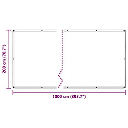 Acheter vidaXL Couverture végétale avec œillets 2x10 m PVC