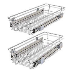 vidaXL Panier en treillis métallique 2 pcs 300 mm Argenté