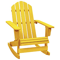 vidaXL Chaise à bascule de jardin Adirondack bois de sapin jaune