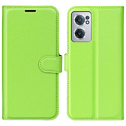 Etui en PU texture litchi avec support, vert pour votre OnePlus Nord CE 2 5G