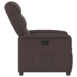 Avis vidaXL Fauteuil inclinable Marron foncé Tissu