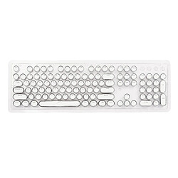 Clavier De Jeu PBT à Double Coup Rond Rétro Blanc