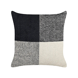 Beliani Coussin LAELIA Coton 45 x 45 cm Noir