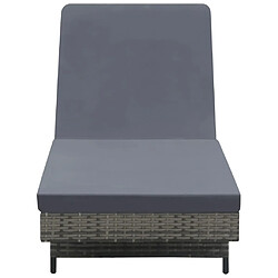 Acheter Maison Chic Chaise longue avec roues et coussin | Bain de soleil Relax | Transat Résine tressée Anthracite -GKD92462