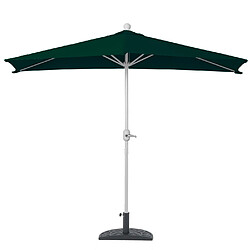 Mendler Parasol semi-circulaire Parla, demi-parasol balcon, UV 50+ polyester/alu 3kg ~ 270cm vert avec support