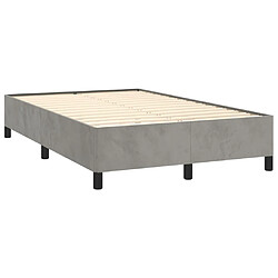 Acheter Maison Chic Lit adulte- Lit + matelas,Sommier à lattes de lit et matelas gris clair 120x190cm velours -GKD97911