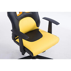 Acheter Decoshop26 Fauteuil chaise de bureau pour enfant en synthétique jaune hauteur réglable BUR10188