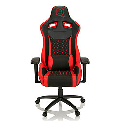 Chaise de Gaming / Chaise de bureau GAMEBREAKER SX 04 Tissu / Similicuir noir / rouge hjh OFFICE pas cher