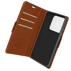 CaseMe Étui pour Xiaomi 14 Portefeuille Anti-RFID Clapet Support Horizontal Marron Clair