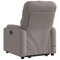 Acheter vidaXL Fauteuil inclinable de massage Taupe Tissu