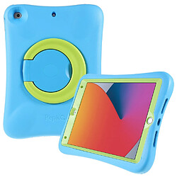 Coque en TPU PEPKOO avec béquille rotative à 360° bleu vert pour votre iPad 10.2 (2021)