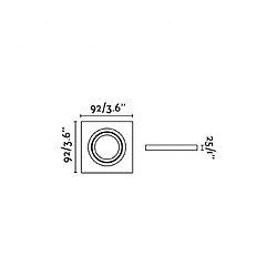 faro Encastrable blanc Radón 1 ampoule h9,2 cm