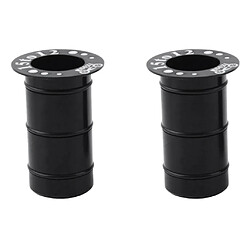 2pcs adaptateur de selle de conversion d'arbre de tube avant de moyeu de vélo avant 15mm à 12mm noir pas cher