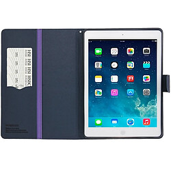 Avis Wewoo Smart Cover Violet pour iPad Air carte de crédit et support Cross Texture Housse en cuir avec fente