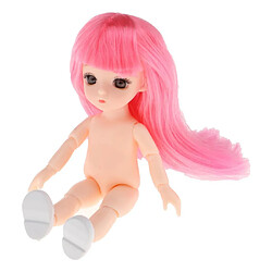 Acheter Belle Poupée Fille Articulée 16cm Corps Nu Cheveux Roses Avec Frange