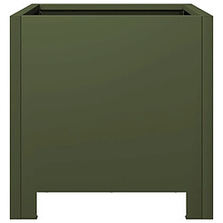 Acheter vidaXL Jardinière vert olive 30x30x30 cm acier