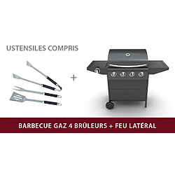 Acheter Concept Usine Barbecue a gaz, 4 brûleurs, plus brûleur latéral TALLAHASSEE