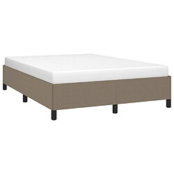 Avis vidaXL Cadre de lit sans matelas taupe 140x190 cm tissu