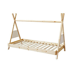 Avis Mes Lit tipi enfant 90x190 cm en pin naturel avec sommier à lattes