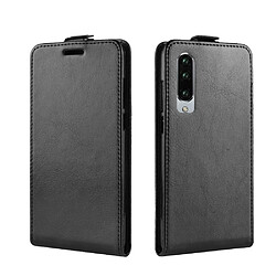 Etui en PU rabat vertical avec porte-cartes noir pour votre Huawei P30