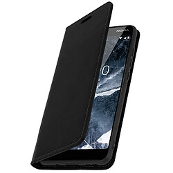 Avizar Étui Nokia 5.1 Housse Cuir Portefeuille Fonction Support - noir