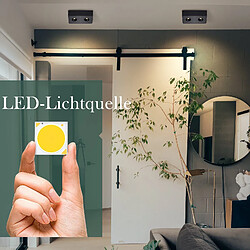 Acheter NETTLIFE 2 Spots de plafond LED en saillie noir 11W carrés blanc chaud pour salon couloir chambre salle à manger cuisine restaurant