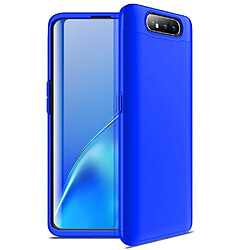 Wewoo Coque Rigide Étui pour PC à couverture intégrale à trois étages Galaxy A80 bleu