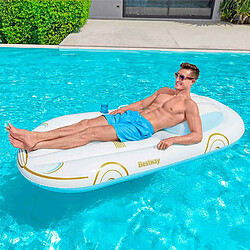 Avis Bestway Matelas Gonflable Croisière avec Dossier et Poignées 228x108 cm Plage et Piscine 43651