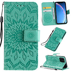 Wewoo Coque Étui en cuir PU avec empreinte horizontale à motif de tournesol pour iPhone 11 Pro support et logements cartes portefeuille et lanière