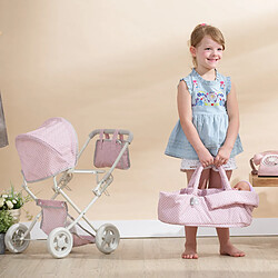 Olivia'S Little World Poussette avec landau nacelle pour poupon baigneur ou poupée jouet Olivias Little World OL-00003 pas cher