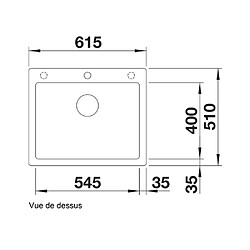 Evier à encastrer 75cm silgranit pleon 6 gris rocher - 521679 - BLANCO