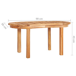 vidaXL Table basse 90x50x45 cm Bois de teck solide pas cher