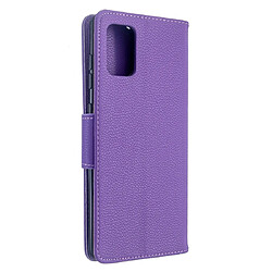 Avis Wewoo Housse Coque Pour Galaxy A71 Litchi Texture Pure Color Horizontal Flip en cuir PU avec support et fentes cartes et portefeuille et lanière violet