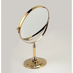 Acheter Universal Miroir de bain 8 pouces rond miroir mural table loupe composée de cosmétiques miroir en laiton double face or pour la salle de bains | miroir de salle de bains miroir rond