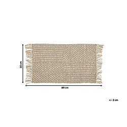 Beliani Tapis beige à carreaux 50 x 80 cm ADABAG