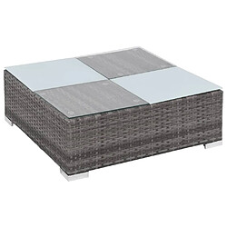 Acheter vidaXL Salon de jardin 8 pcs avec coussins Résine tressée Gris