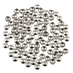 100pcs ronds rivet dôme rivet goujons pour vêtements chapeau sac artisanat argent