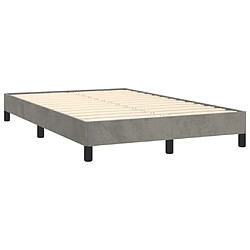 Acheter Maison Chic Lit adulte- Lit + matelas,Sommier à lattes de lit et matelas gris clair 120x190cm velours -GKD84149