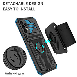 Coque en TPU anti-rayures, réglable avec béquille bleu pour votre Samsung Galaxy A32 5G