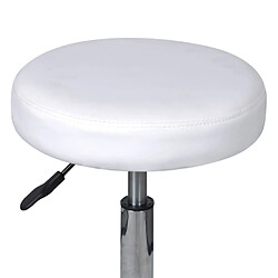 vidaXL Tabouret de bureau Blanc